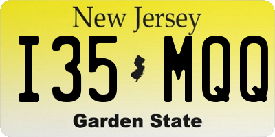 NJ license plate I35MQQ