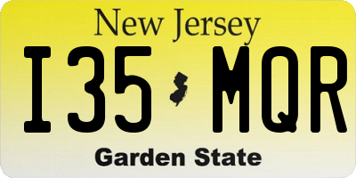 NJ license plate I35MQR