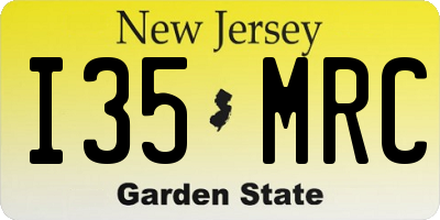 NJ license plate I35MRC