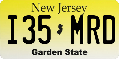 NJ license plate I35MRD