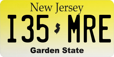 NJ license plate I35MRE