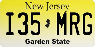 NJ license plate I35MRG