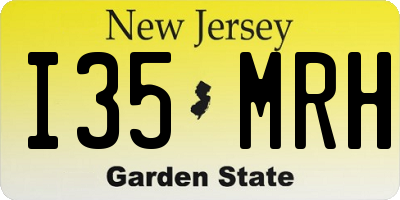 NJ license plate I35MRH