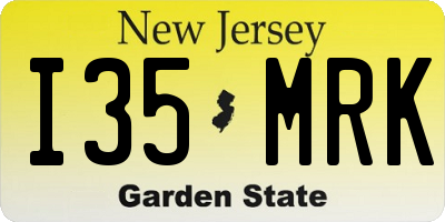 NJ license plate I35MRK