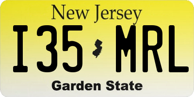 NJ license plate I35MRL