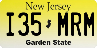 NJ license plate I35MRM