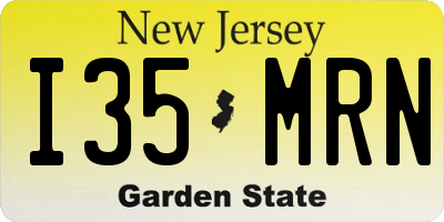 NJ license plate I35MRN