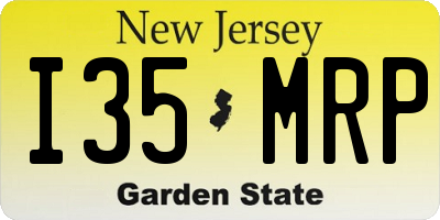 NJ license plate I35MRP