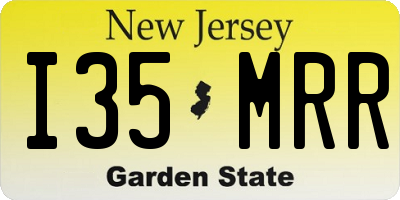 NJ license plate I35MRR