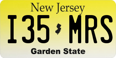 NJ license plate I35MRS