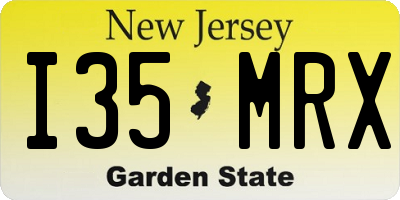 NJ license plate I35MRX