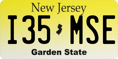 NJ license plate I35MSE