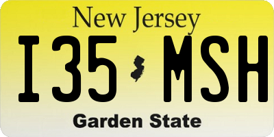 NJ license plate I35MSH