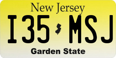 NJ license plate I35MSJ