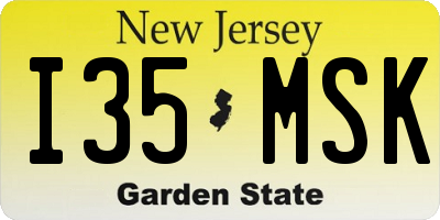 NJ license plate I35MSK