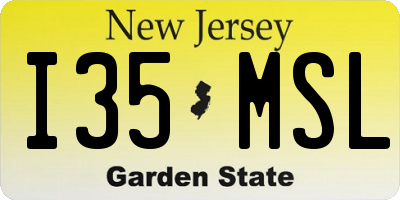NJ license plate I35MSL