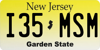 NJ license plate I35MSM