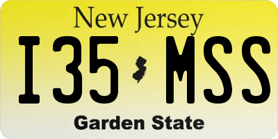 NJ license plate I35MSS
