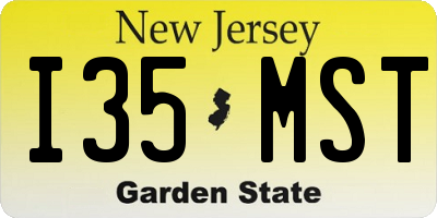 NJ license plate I35MST