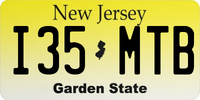 NJ license plate I35MTB