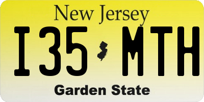 NJ license plate I35MTH