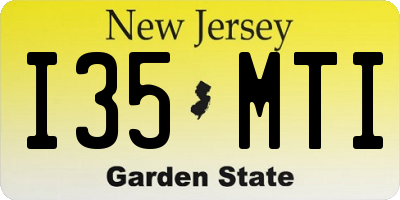 NJ license plate I35MTI