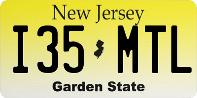 NJ license plate I35MTL