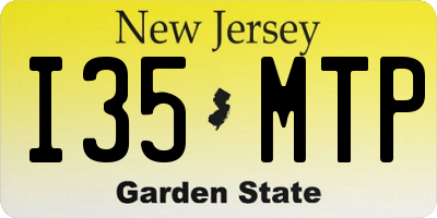 NJ license plate I35MTP
