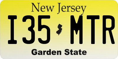 NJ license plate I35MTR