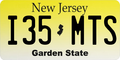 NJ license plate I35MTS