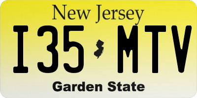 NJ license plate I35MTV