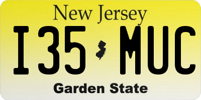 NJ license plate I35MUC