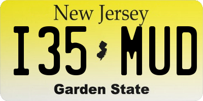 NJ license plate I35MUD
