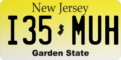 NJ license plate I35MUH