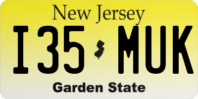 NJ license plate I35MUK
