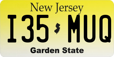NJ license plate I35MUQ