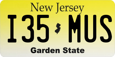 NJ license plate I35MUS