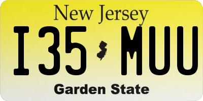 NJ license plate I35MUU