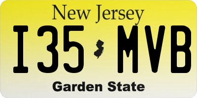 NJ license plate I35MVB