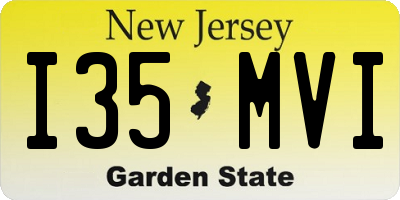 NJ license plate I35MVI