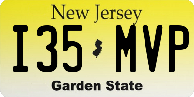 NJ license plate I35MVP