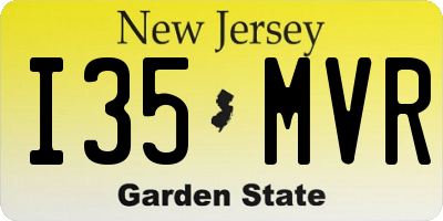 NJ license plate I35MVR