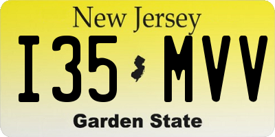 NJ license plate I35MVV