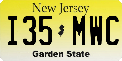 NJ license plate I35MWC
