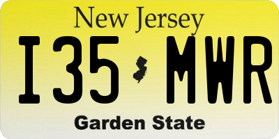 NJ license plate I35MWR