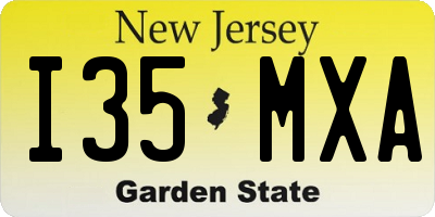NJ license plate I35MXA