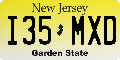 NJ license plate I35MXD