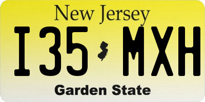 NJ license plate I35MXH
