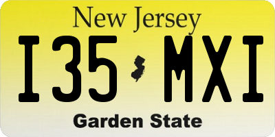 NJ license plate I35MXI