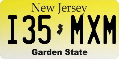NJ license plate I35MXM